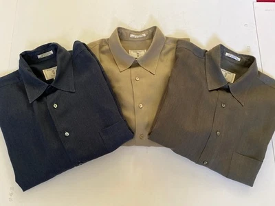 Lot Of 3 Men’s Birma Bibas Long Sleeve Button Front Shirts Size Large￼ EUC - Image 1 of 4