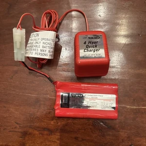 NIKKO 1294 4 Hour Quick Charge R/C Red Battery Charger  w/ NiCad 9.5V Battery - Picture 1 of 7