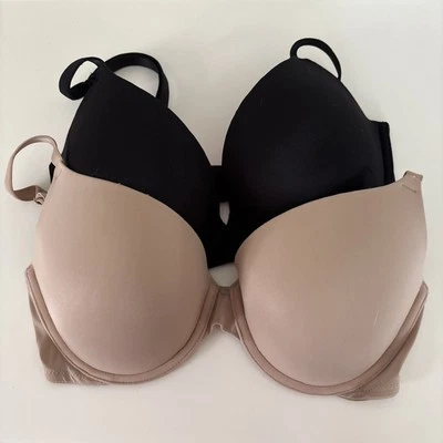 Victoria Secret ROSA Sujetador Push Up Acolchado con Aros Lote de 2 Talla 32DD Negro Tostado Foto 1 de 4