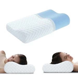 Contour Memory Foam Pillow Neck Cervical Orthopedic Pillow for Sleeping Side ... - Picture 1 of 7