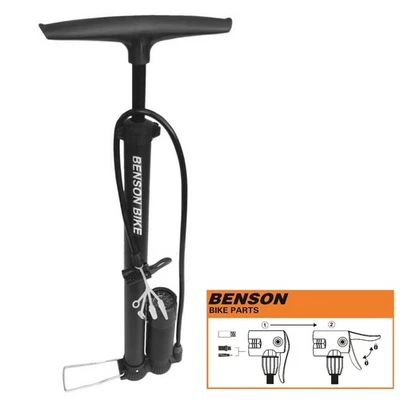 Luftpumpe Standpumpe 7 Bar Manometer Fahrradpumpe Handluftpumpe Fahrrad Auto - Bild 1 von 4