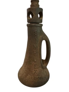 Vintage SIMPLEX 1-1/2 x 8” CAST Malleable IRON 12" HIGH SCREW JACK  Made in USA - Picture 1 of 4