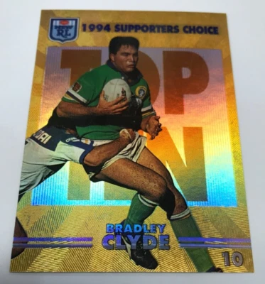 Tarjeta Dynamic Rugby League S2 1994 elección de partidarios tarjeta dorada S10 Bradley Clyde Foto 1 de 2