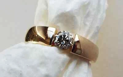 Gold 750 nicht 585 Solitär-Brillant - Diamant Ring0,40 Karat  z.B  zur Verlobung - Bild 1 von 4