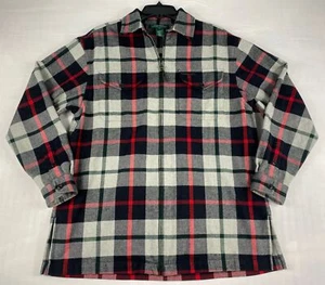 Lauren Ralph Lauren Plaid Flannel Zip Up Shirt Jacket Shacket Men’s Size Small - Picture 1 of 9