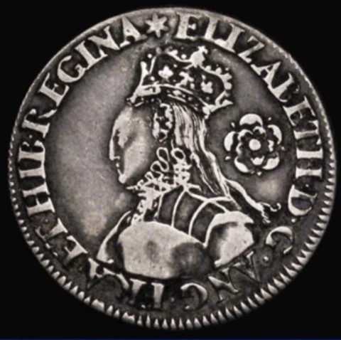 1562 Elizabeth I Milled Sixpence, mm Star, S.2594 Cover
