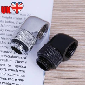 G1/4 Inner Outer Dual Thread 90 Degree Rotary Water Tube Connector Adapter - Afbeelding 1 van 14