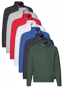 Sudadera Fruit of the Loom Premium Mezcla de Algodón Egipcio Cremallera Cuello Cuello Cuello - Imagen 1 de 8