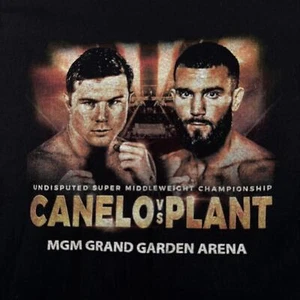 Canelo Alvarez vs Caleb Plant Fight T-Shirt XL 2021 MGM Grand Boxing Match Promo - Picture 1 of 8