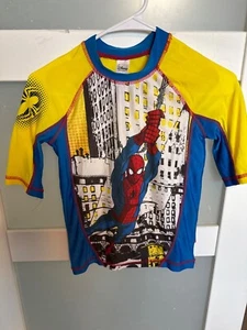 Marvel Kids Spider-Man Swim Shirt 9/10 Disney Store UPF 50+ Rash Guard     61-16 - Picture 1 of 4
