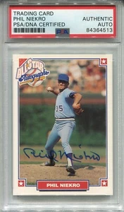 1993 Nabisco - Phil Niekro Atlanta Braves - PSA/DNA Autograph #84364513 - Picture 1 of 2