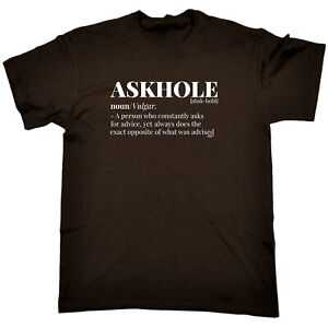Askhole Substantiv - Herren lustig Neuheit T-Shirt Top Geschenk T-Shirt T-Shirt