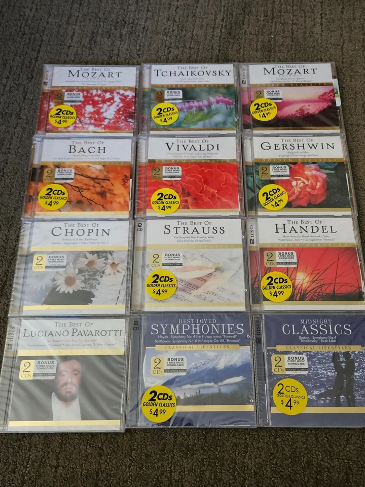 The Best of Luciano Pavarotti 32 Tracks Golden Classics VG 2 CDs 2005 Madacy