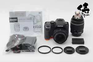 S/C 5087* PENTAX K-S2 20MP ORANGE BODY & DA L 18-50MM, 50-200MM TWO LENS, STRAP - Picture 1 of 10