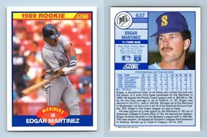 Edgar Martinez - Mariner #637 Score 1989 Baseball Trading Card - Picture 1 of 1