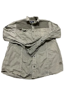 Buffalo David Britton Mens Green Long Sleeve Button Down Shirt Size Medium - Picture 1 of 6