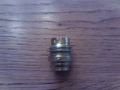 ancienne lampe , 1 ancienne douille laiton massif pour lampe col de cygne. - Photo 1/2