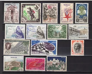 Monaco années 60 un lot de 15 timbres oblitérés /TE5052 - Picture 1 of 1