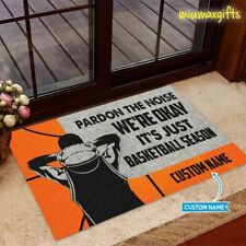 Basketball Doormat, It's Just Basketball Season Personalized Doormat, Basketball