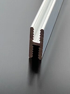 GOSMANN H-Profil 4mm Alu Aluminium SILBER ELOXAL für Alucobond Dibond Glas (AlMgSi0,5)