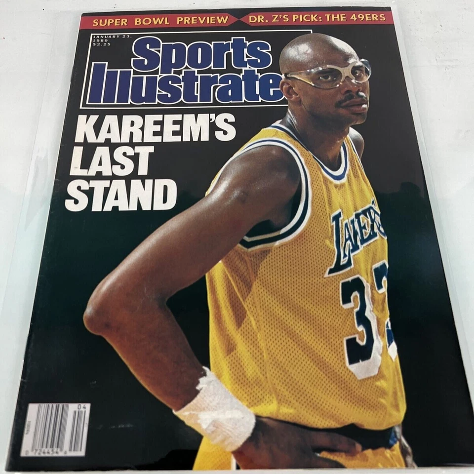 Sports Illustrated January 23 1989 Kareem Abdul Jabbar Lakers Label Off - Image 1 of 1