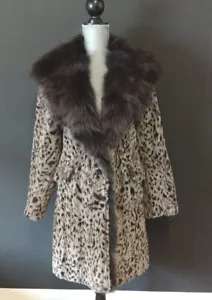 AUSVERKAUF! Damen Hochwertiger Pelzmantel von Bonnie,Pelzkragen, Hingucker,gr.M - Bild 1 von 12