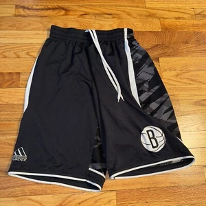 Adidas NBA Brooklyn Nets Limited Edition Basketball Shorts Sz M EUC zig Zag BLK - Picture 1 of 9