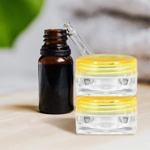 24 Pcs Square Bottom Cream Box Travel Small Containers with Lids - Picture 1 of 12