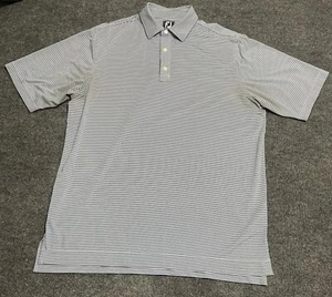 FootJoy Erwachsene Herren Golf Poloshirt XL blau weiß gestreift Golf Freizeit * - Bild 1 von 9