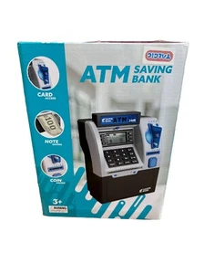 ATM Savings Bank Electronic Mini ATM Piggy Bank Cash Coin Educational Black 52 - Picture 1 of 4