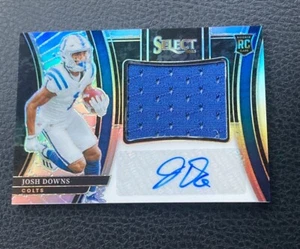 2023 Panini Select Rookie Silver Prizm Jumbo Jersey Auto Josh Downs RC 30/99 - Picture 1 of 2