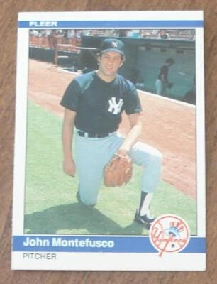 John Montefusco, Yankees 1984 Fleer Card, #132 VG COND - GREAT COLLECTIBLE CARD - Image 1 of 2