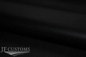 BLACK AUTOMOTIVE GRADE PERFORATED VINYL 50cm x 100cm CRAFTS PREMIUM FABRIC - Picture 1 of 3