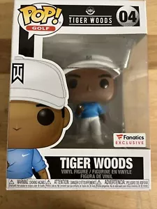 Funko POP Vinyl Golf TIGER WOODS White Cap and Pants w/Blue Shirt Fanatics #04 - Picture 1 of 8