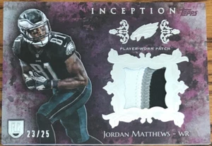 2014 Topps Inception Rookie Relics Patch MAGENTA Jordan Matthews RP-JM #’d 23/25 - Picture 1 of 2