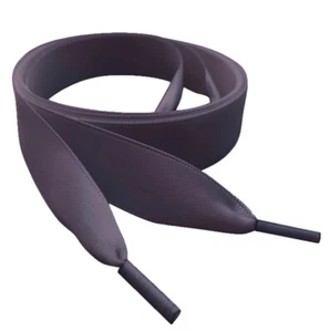 Dark Grey Flat Satin Ribbon Shoelaces My Ribbon Laces™ for Converse Boots - Picture 1 of 4