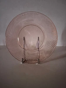 DIANA Swirl FEDERAL Pink 9" Plate 1930's Depression Glass - Picture 1 of 6