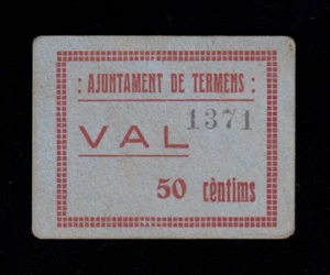 F.C. TERMENS (LÉRIDA) , 50 CÈNTIMS , S/C . - Bild 1 von 2