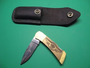 NATURAL PATINA HARLEY DAVIDSON 95TH ANNIVERSARY GERBER KNIFE & SHEATH - Picture 1 of 6