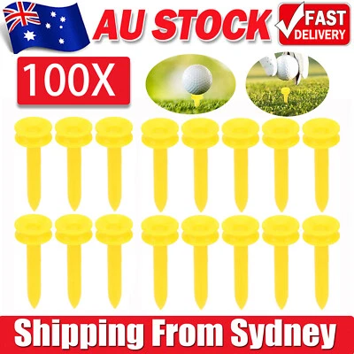 100pcs Mini Golf Tees Plastic Golf Nail Limit Pin Outdoor Golfer Accessory - image 1 of 4