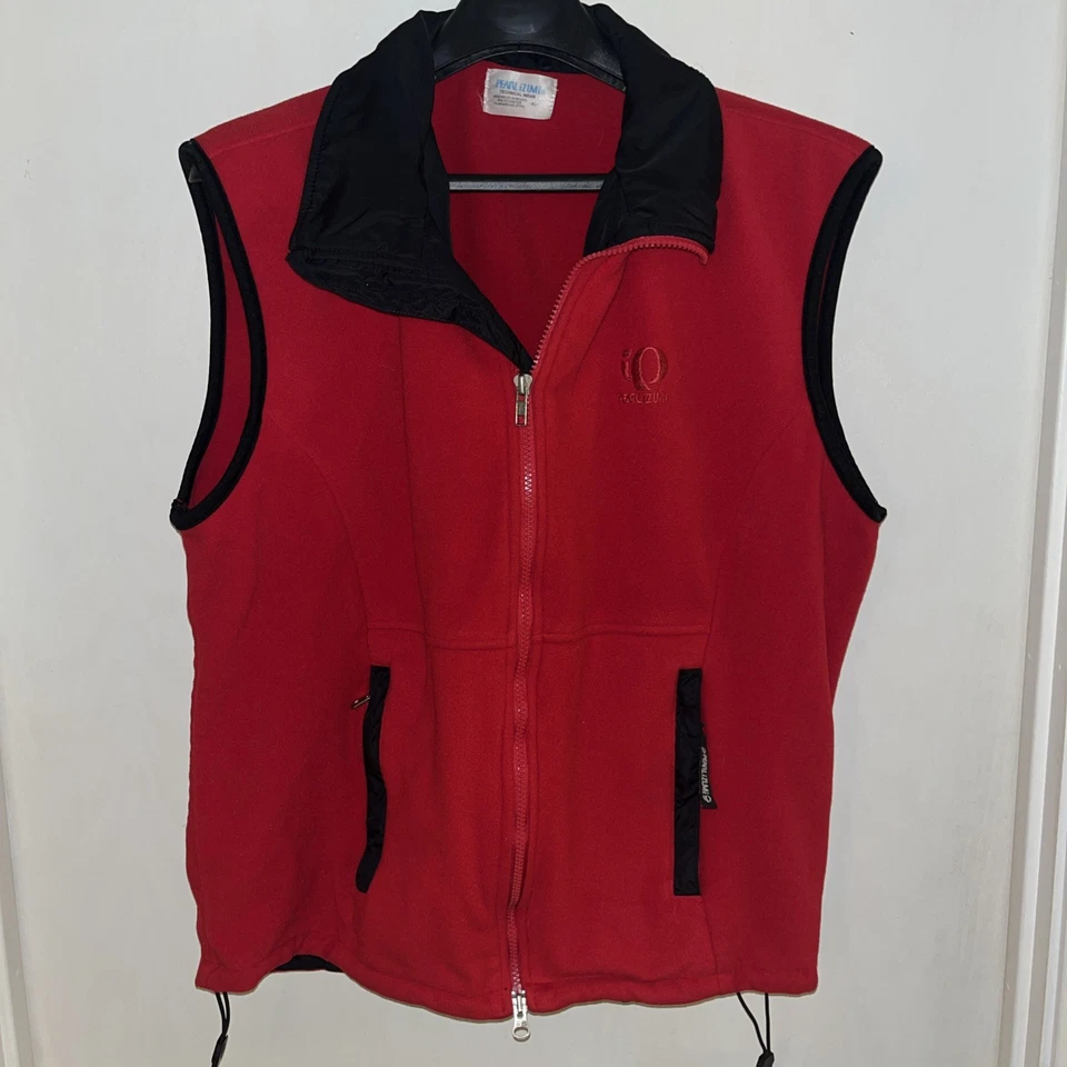 Vtg Pearl Izumi Men’s Red Full Zip Polyester Fleece Vest Size XL Zipper Pockets - Image 1 of 4