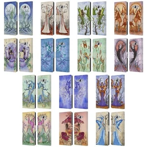 OFFICIAL AMY BROWN ELEMENTAL FAIRIES LEATHER BOOK CASE FOR SAMSUNG PHONES 3 - Picture 1 of 7