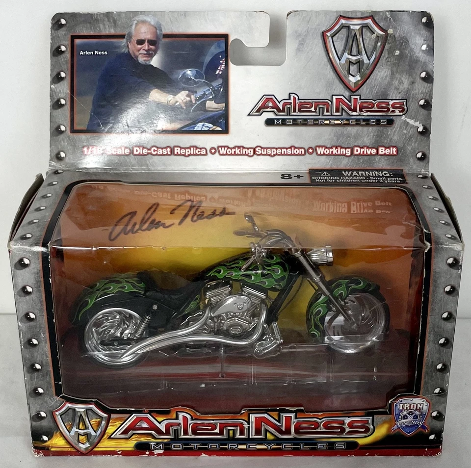 ArlenNess Motorcycles Outlaw Steel Iron Legends 1/18 Scale Box Little Rough - Image 1 of 4