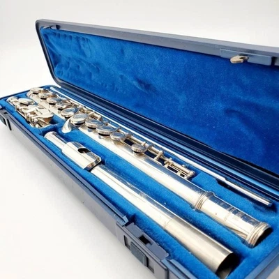 YAMAHA Flute YFL-211S NICKEL SILVER INSTRUMENT Music with Hard case Brass Band - Image 1 of 4