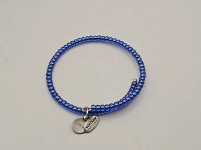 Alex and Ani Brillance Electric Blue  & Silver Beaded Bangle Bracelet 🎁 - Image 1 of 4