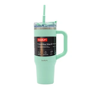 bodum Thermobecher mit Strohhalm Heiß & Kalt Isolierbecher to Go 1200ml mint - Bild 1 von 9