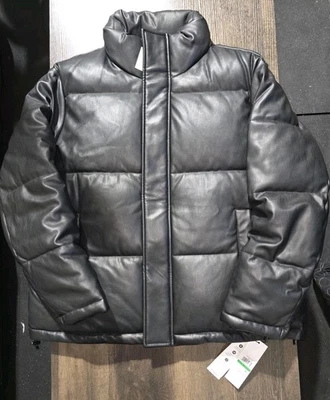 Men’s Size Large | Calvin Klein Faux Leather Classic Puffer Jacket | CM191514 - Image 1 of 4