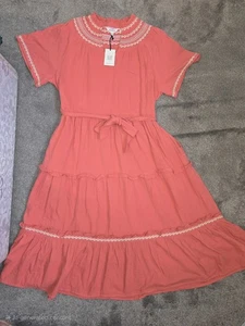 BNWT White Stuff Coral Long Maxi Summer Dress With Embroidery RRP100 - Picture 1 of 10