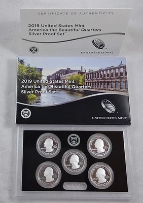 2019 United States Mint America the Beautiful Quarters Silver Proof Set OGP/COA - Image 1 of 4
