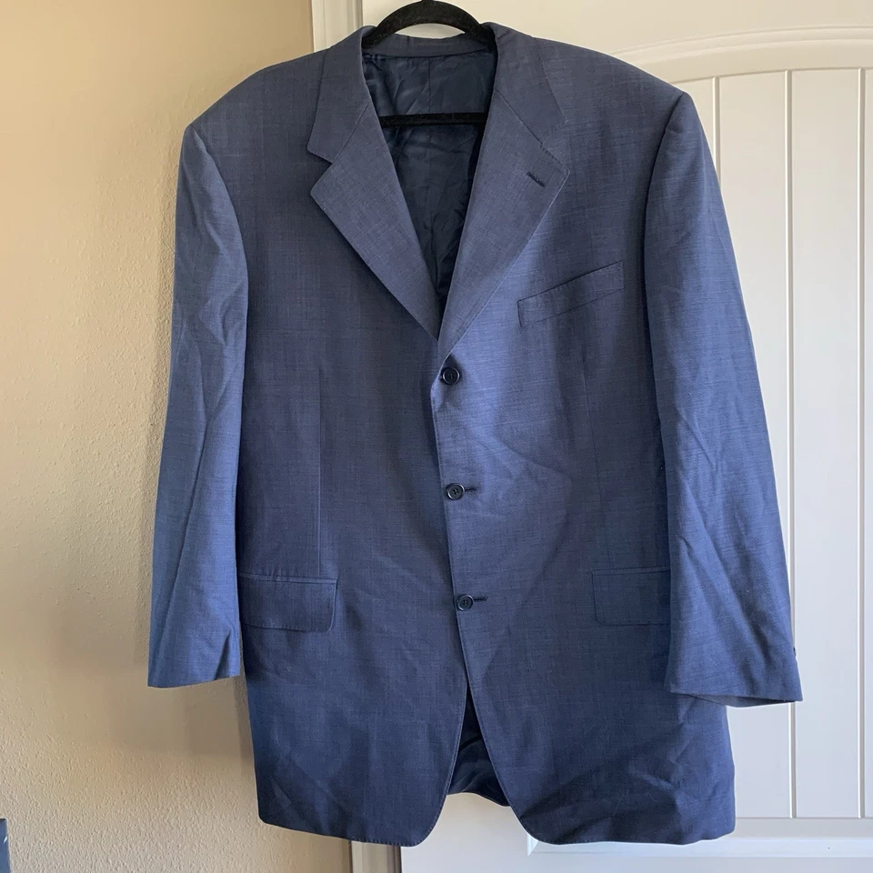 Jaqueta Casaco Blazer CANALI Lã Pura - Masculina UE 58 L EUA 48 L 58L 48L - Imagem 1 de 4